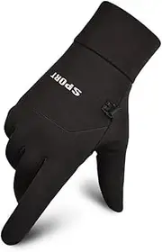 [Holibanna] 1 Pair Winter Cycling Gloves Windproof Touch Screen Fingergloves for Cold Weather