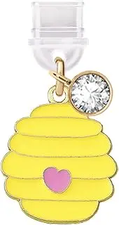 ELISE & FONDA TP654 Type-C Charging Port Anti Dust Plug Little Honey Nest Cell Phone Charm for iPhone 15/16/Samsung/OnePlus/Xiaomi/oppo Android Phones (Yellow)
