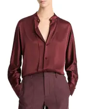 Vince Detachable Collar Silk Shirt