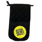 Actual Size - Novelty Double Mitt Oven Gloves Double Kitchen Chef BBQ Mitts