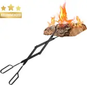 Log Grabber Fireplace Tongs Wood Fired Oven Grill Camping Fire Pit Tool