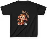 [Generic] Gildan Hello Kids Unisex Navy/Black/White/Light Pink Tee T-Shirt, Graphic T-Shirt Baby Kid's Tee Baby Kid'sTops Baby Kid's Day Baby Gift
