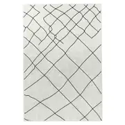 Melody Black and White Modern Floor Rug