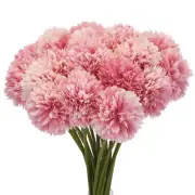 Artificial Flower Heads Silk Chrysanthemum Hydrangea Dark Pink Faux 24Pcs