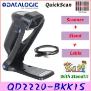 Datalogic QD2220-BKK1S 1D Imager USB Handheld Barcode Scanner With Cable+ Stand