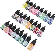 MUELODSIC 24Pcs Epoxy Color Concentrate Pigment for DIY Crafts Oily Color Resin Dye for Jewelry Making Nail Art and Home Decor and Versatile