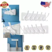 Stylish Scandi-Style Wall-Mounted Coat Rack Pack of 2 - 6 Hooks for Organization