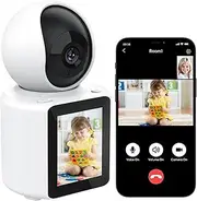 ADVWIN Security Camera - 1080P HD Indoor WiFi Camera with 2.8 inch HD Screen, Video Calling Camera, Baby Monitor/Pet Camera with Night Vision, Motion Detection, Two-Way Audio