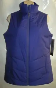 New CABELA'S Woman's Sz S Purple Puffer Vest Zip Lightweight Thinsulate Platinum