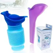 Urinella for Women, 2 Pieces, Portable Reusable Urinal, Female Urinal Silicone Funnel, Reusable Women's Urinal, Ideal for on The Go Such as Camping, Travel, Hiking, Mountaineering