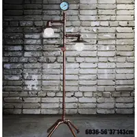 在飛比找蝦皮商城精選優惠-美式水管落地燈工業風LOFT燈 創意燈頭鐵水管藝術燈飾 愛迪