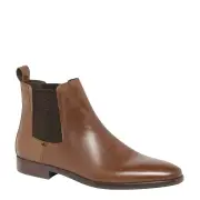 MATTEO BROWN LEATHER BOOTS