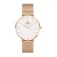 【Daniel Wellington】DW00100305 瑞典極簡風 Classic Petite Melrose 36mm 米蘭錶帶 玫瑰金