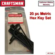 CRAFTSMAN 20 pc METRIC MM Allen hex key wrench set 46677A FREE SHIP