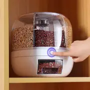 360 Degree Rotating Rice Dispenser Sealed Dry Cereal Food Container Storage Box