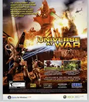 Universe At War Earth Assault Xbox 360 Game Art 2007 Vintage Print Ad Poster