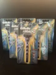 NEW 6PK Gillette Mach3 Diamond Like Coated Refillable Shaving Razor + Cartridge