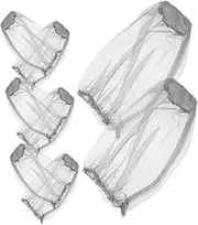 8pcs Insect Hat Nets Portable Head Netting for Outdoor Fishing Camping Mesh Netting Hat Neck Cover for Men Women Grey
