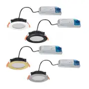 90mm LED Round Trim Downlight 10w White, Black, Gold, Satin Chrome 3k LDE90-XX Superlux Lighting