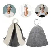 2 Pcs Bathroom Sauna Hat Man Miss Steam Accessories Reusable Hats Saunacap