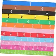 CAXUSD 1 Fraction Tiles Educational Math Manipulatives for Compact Lightweight Fraction Strips for and Logical Thinking Development Early Education