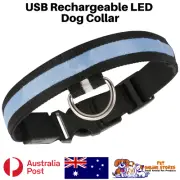 Light Up Dog Collar Australia Illumiseen LED Adjustable Glow In Dark Dog Cats