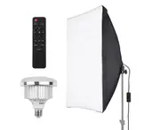 Studio Photography Light kit Softbox Lighting Set with 50x70cm Softbox + 45W 3200K-5600K Bi-color Temperature LED Light + Remote Control for Studio Portrai