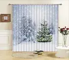 3D Pine snow 6 Blockout Photo Curtain Printing Curtains Drapes Fabric Window AU