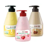 在飛比找Yahoo奇摩購物中心優惠-韓國 KWAILNARA 潤白沐浴乳560g (咖啡牛奶/草
