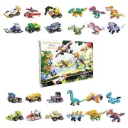 Christmas Advent Calendar 2024, Kids 24 Days Countdown Building Blocks Toys Cars