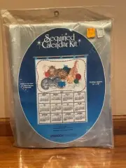 Paragon Needle Craft Cat Kittens at play Sequined Calender Kit 1987