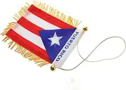 Alipis Car Rearview Mirror Flag Charm Double Sided Mini Flag with Tassel Durable Fade Resistant Car Decoration Easy Installation for National Patriotism for All Vehicle Styles