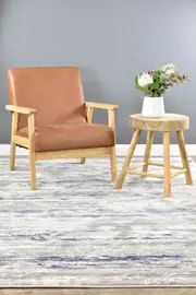 Elito Marina Blue Grey Runner Rug