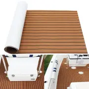 240cm x 90cm x 6mm Marine Flooring Faux Teak EVA Foam Boat Decking Sheet Brown