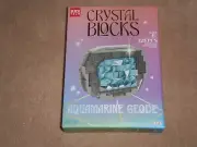 NEW, CRYSTAL BLOCKS AQUAMARINE GEODE CRYSTAL Building Block Set 125 Pieces