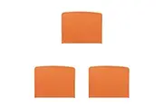 3x Colourhide A4 Zip-It Expanding File Organiser w Pen Holder Loop Tangerine
