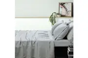 100% Linen Dove Grey Sheet Set by Vintage Design Homewares