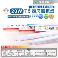 在飛比找Yahoo!奇摩拍賣優惠-【宇豐國際】旭光 LED T5 4尺20W 串接燈 層板燈 