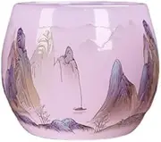 Household Kung Fu tea cup, with a golden tea cup and a thousand miles of Jiangshan white jade porcelain. Size: 2 inches high * 2.5 inches wide. Capacity: 2.7oz (Q3)