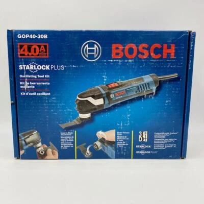 BOSCH StarlockPlus Oscillating Multi-Tool w Snap-In Blade Attachment GOP40-30B