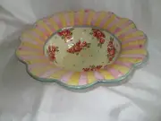 MACKENZIE-CHILDS Sunnyside Up Bloomsbury Majolica serving bowl. 15 1/2" NWT