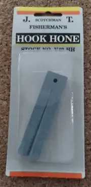 Vintage NOS Genuine Hook Hone Sharpening Stone J. T. Scotchman V49-HH