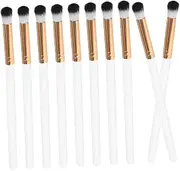 [TOVINANNA] 10pcs Makeup Brush Small Eyeshadow Brush Precision Eyeshadow Brush Eye Brush for Eyeshadow Eye Makeup Kit Concealer Brush Contouring Brush Eye Makeup Tool Wooden Handle White