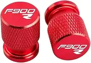 xinjiedianzi 2PCS Motorcycle Tire Valve Air Port Stem Cover Cap Plug CNC Accessories Compatible with F900R F900XR F 900 R(Red F900R)