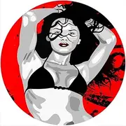Slipmat Slip Mat Scratch Pad Felt for any 12" LP DJ Vinyl Turntable Record Player Custom Graphical - Bikini Girl