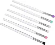 minkissy Silicone Makeup Brushes Set 6pcs Eye Lip and Face Makeup Tools Flat Head Lash and Concealer Brushes for Women