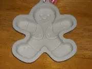 Crate & Barrel 1997 Gingerbread Gingerboy Cookie Mold Stoneware Ornament