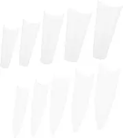 COMPUKAS Nail Art Mold Set 2 Boxes Matte Finish Fake Nails Tips Extension Covers for Home Professional Use
