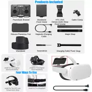 Power Pack Mount Bracket Battery Holder w/ USB Charge Cable Fix set for Quest 2