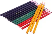 jojofuny Arts Pencils Set 15pcs Fabric Markers Wax Crayons Peel-Off Drawing Pencils Lightweight for Boys and Girls Home